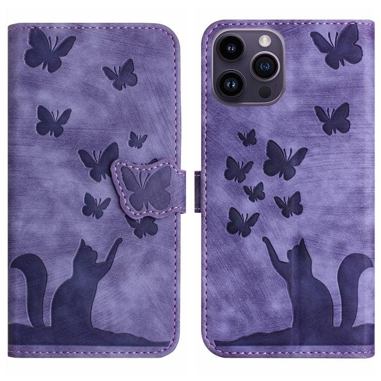 Custodia per cellulare in pelle con stampa a farfalla con gatto, For iPhone SE 2022 / 2020 / 8 / 7, For iPhone 13 Pro Max, For iPhone 13 Pro, For iPhone 13