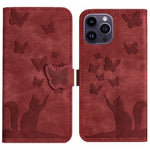 Custodia per cellulare in pelle con stampa a farfalla con gatto, For iPhone SE 2022 / 2020 / 8 / 7, For iPhone 13 Pro Max, For iPhone 13 Pro, For iPhone 13