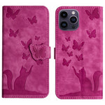 Custodia per cellulare in pelle con stampa a farfalla con gatto, For iPhone SE 2022 / 2020 / 8 / 7, For iPhone 13 Pro Max, For iPhone 13 Pro, For iPhone 13