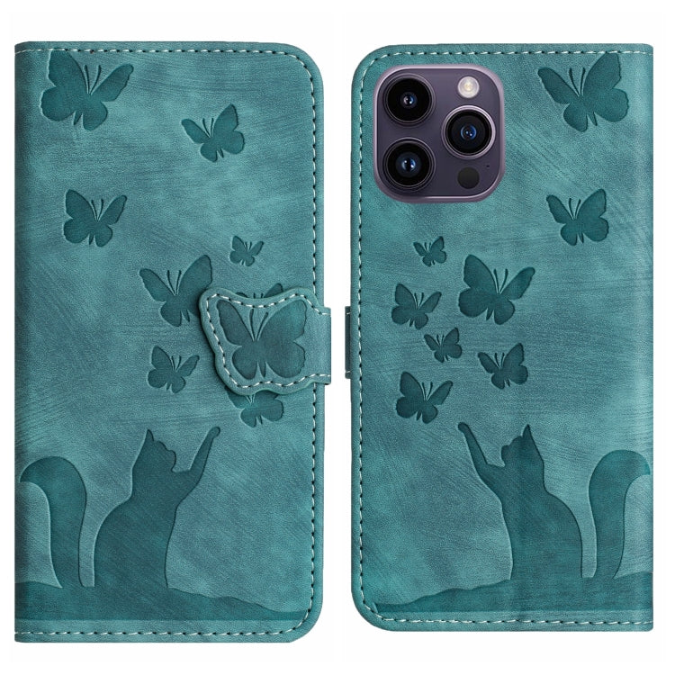 Custodia per cellulare in pelle con stampa a farfalla con gatto, For iPhone SE 2022 / 2020 / 8 / 7, For iPhone 13 Pro Max, For iPhone 13 Pro, For iPhone 13