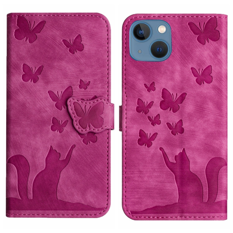 Custodia per cellulare in pelle con stampa a farfalla con gatto, For iPhone SE 2022 / 2020 / 8 / 7, For iPhone 13 Pro Max, For iPhone 13 Pro, For iPhone 13