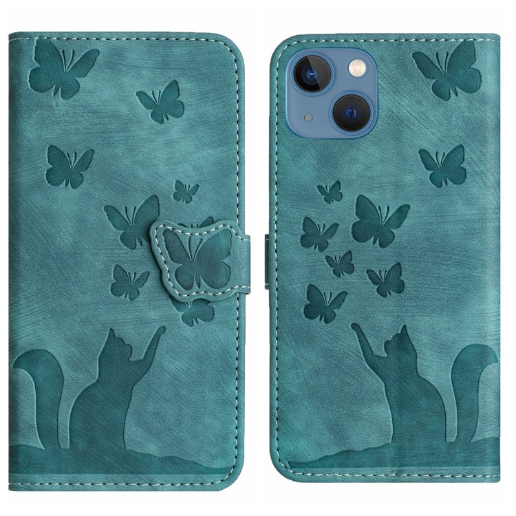 Custodia per cellulare in pelle con stampa a farfalla con gatto, For iPhone SE 2022 / 2020 / 8 / 7, For iPhone 13 Pro Max, For iPhone 13 Pro, For iPhone 13