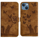 Custodia per cellulare in pelle con stampa a farfalla con gatto, For iPhone SE 2022 / 2020 / 8 / 7, For iPhone 13 Pro Max, For iPhone 13 Pro, For iPhone 13