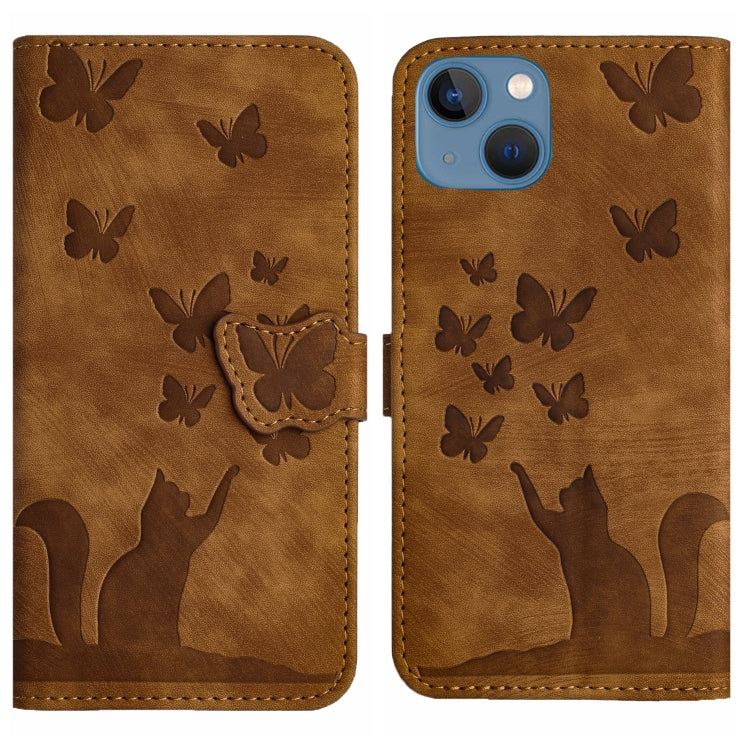 Custodia per cellulare in pelle con stampa a farfalla con gatto, For iPhone SE 2022 / 2020 / 8 / 7, For iPhone 13 Pro Max, For iPhone 13 Pro, For iPhone 13