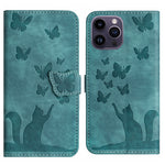 Custodia per cellulare in pelle con stampa a farfalla con gatto, For iPhone 13 mini, For iPhone 12 / 12 Pro, For iPhone 12 Pro Max, For iPhone 12 mini