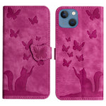 Custodia per cellulare in pelle con stampa a farfalla con gatto, For iPhone 13 mini, For iPhone 12 / 12 Pro, For iPhone 12 Pro Max, For iPhone 12 mini
