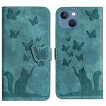 Custodia per cellulare in pelle con stampa a farfalla con gatto, For iPhone 13 mini, For iPhone 12 / 12 Pro, For iPhone 12 Pro Max, For iPhone 12 mini