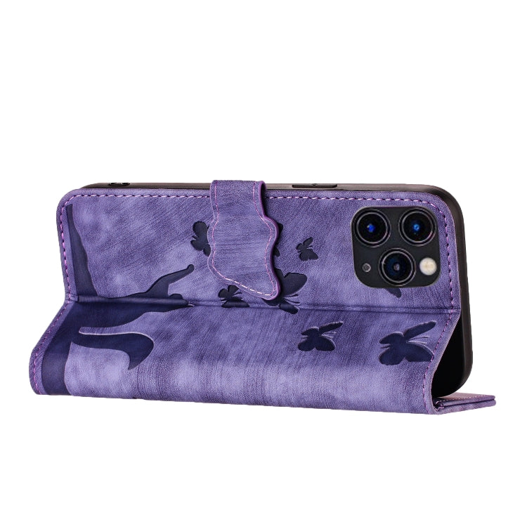 Custodia per cellulare in pelle con stampa a farfalla con gatto, For iPhone 11 Pro Max, For iPhone 11, For iPhone 11 Pro, For iPhone X / XS