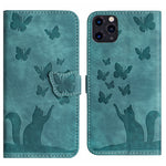 Custodia per cellulare in pelle con stampa a farfalla con gatto, For iPhone 11 Pro Max, For iPhone 11, For iPhone 11 Pro, For iPhone X / XS