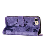 Custodia per cellulare in pelle con stampa a farfalla con gatto, For iPhone SE 2022 / 2020 / 8 / 7, For iPhone 13 Pro Max, For iPhone 13 Pro, For iPhone 13
