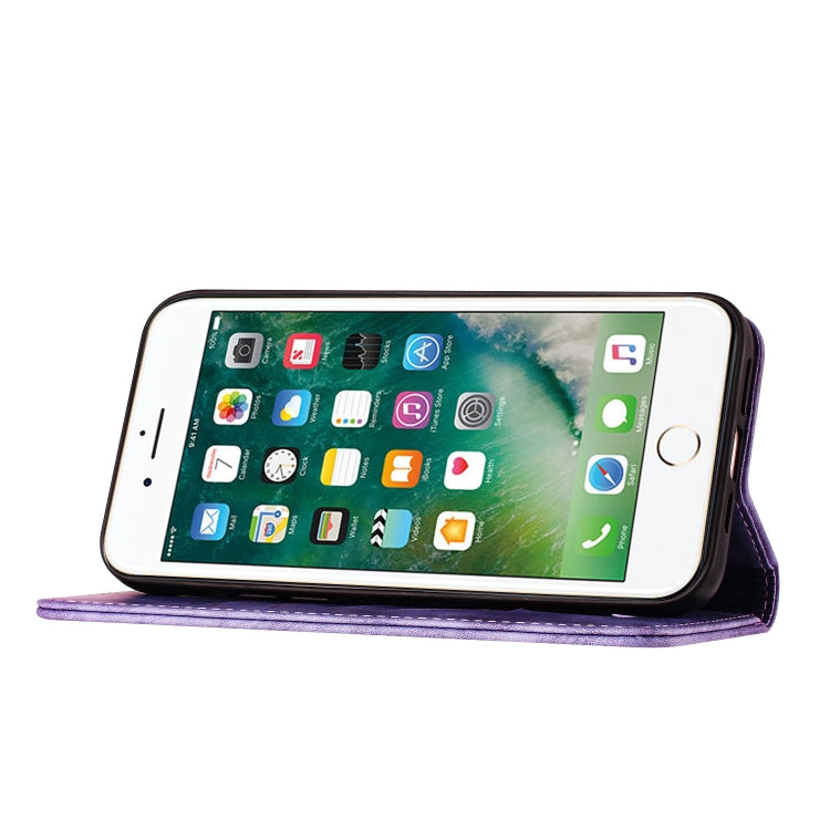 Custodia per cellulare in pelle con stampa a farfalla con gatto, For iPhone SE 2022 / 2020 / 8 / 7, For iPhone 13 Pro Max, For iPhone 13 Pro, For iPhone 13