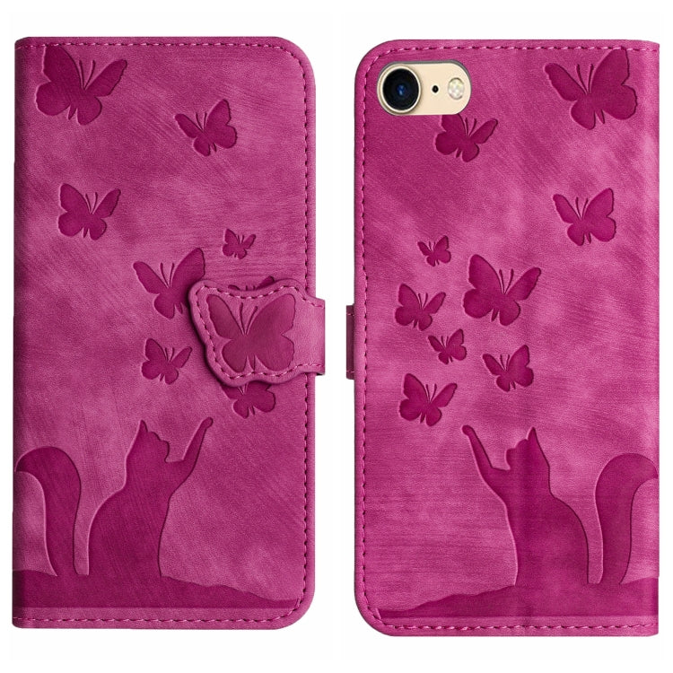 Custodia per cellulare in pelle con stampa a farfalla con gatto, For iPhone SE 2022 / 2020 / 8 / 7, For iPhone 13 Pro Max, For iPhone 13 Pro, For iPhone 13