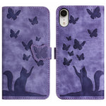 Custodia per cellulare in pelle con stampa a farfalla con gatto, For iPhone XR, For iPhone XS Max, For iPhone 8 Plus / 7 Plus