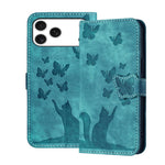 Custodia per cellulare in pelle con stampa a farfalla con gatto, For iPhone 17 Pro Max, For iPhone 17 Pro, For iPhone 17, For iPhone Air