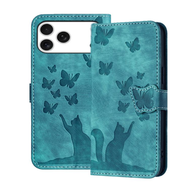 Custodia per cellulare in pelle con stampa a farfalla con gatto, For iPhone 17 Pro Max, For iPhone 17 Pro, For iPhone 17, For iPhone Air