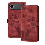 Custodia per cellulare in pelle con stampa a farfalla con gatto, For iPhone 17 Pro Max, For iPhone 17 Pro, For iPhone 17, For iPhone Air