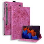 Custodia per tablet in pelle intelligente con gatto Sakura in rilievo, For Samsung Galaxy Tab S11 / S10 / S9, For Samsung Galaxy Tab S10 Lite / S10 FE, For Samsung Galaxy Tab S11, For Samsung Galaxy Tab S9+ /S8+ /S7+