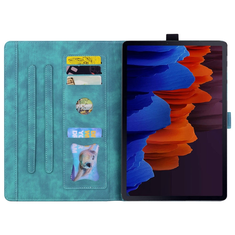 Custodia per tablet in pelle intelligente con gatto Sakura in rilievo, For Samsung Galaxy Tab S11 / S10 / S9, For Samsung Galaxy Tab S10 Lite / S10 FE, For Samsung Galaxy Tab S11, For Samsung Galaxy Tab S9+ /S8+ /S7+