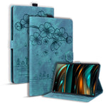 Custodia per tablet in pelle intelligente con gatto Sakura in rilievo, For Samsung Galaxy Tab A8 X200