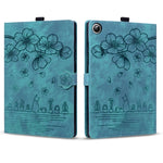 Custodia per tablet in pelle intelligente con gatto Sakura in rilievo, For Samsung Galaxy Tab A8 X200