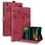 Custodia per tablet in pelle intelligente con gatto Sakura in rilievo, For Samsung Galaxy Tab A8 X200