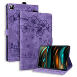 Custodia per tablet in pelle intelligente con gatto Sakura in rilievo, For Samsung Galaxy Tab A8 X200