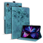 Custodia per tablet in pelle intelligente con gatto Sakura in rilievo, For Samsung Galaxy Tab S11 / S10 / S9, For Samsung Galaxy Tab S10 Lite / S10 FE, For Samsung Galaxy Tab S11, For Samsung Galaxy Tab S9+ /S8+ /S7+