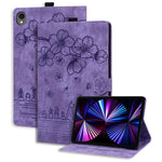 Custodia per tablet in pelle intelligente con gatto Sakura in rilievo, For Samsung Galaxy Tab S11 / S10 / S9, For Samsung Galaxy Tab S10 Lite / S10 FE, For Samsung Galaxy Tab S11, For Samsung Galaxy Tab S9+ /S8+ /S7+