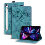 Custodia per tablet in pelle intelligente con gatto Sakura in rilievo, For Samsung Galaxy Tab S11 / S10 / S9, For Samsung Galaxy Tab S10 Lite / S10 FE, For Samsung Galaxy Tab S11, For Samsung Galaxy Tab S9+ /S8+ /S7+