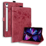 Custodia per tablet in pelle intelligente con gatto Sakura in rilievo, For Samsung Galaxy Tab S11 / S10 / S9, For Samsung Galaxy Tab S10 Lite / S10 FE, For Samsung Galaxy Tab S11, For Samsung Galaxy Tab S9+ /S8+ /S7+