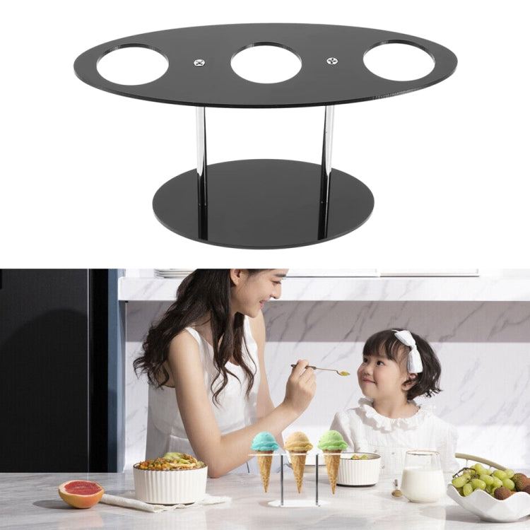 YX035 Espositore per gelato in acrilico con cremagliera per cono gelato