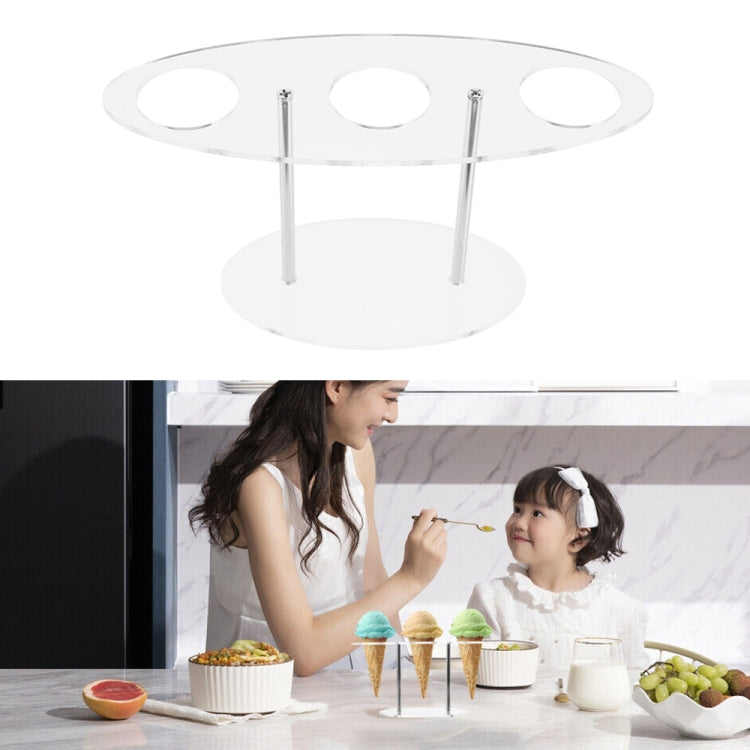 YX035 Espositore per gelato in acrilico con cremagliera per cono gelato