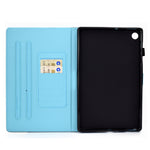 Custodia in pelle per tablet con chiusura orizzontale con cuciture colorate, For Samsung Galaxy Tab A11+ / A9+, For Samsung Galaxy Tab A11 / A9