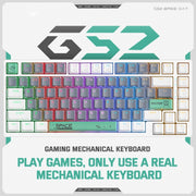 ONIKUMA G52 Tastiera meccanica cablata con illuminazione RGB da 82 tasti, Brown Switch, Blue Switch, G52 Brown Switch, G52 Blue Switch