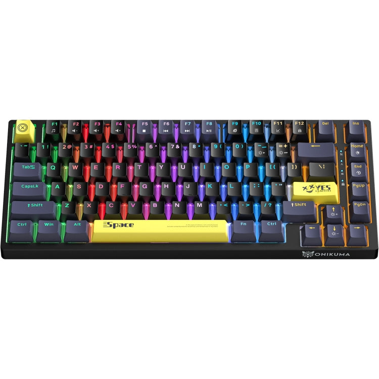 ONIKUMA G52 Tastiera meccanica cablata con illuminazione RGB da 82 tasti, Brown Switch, Blue Switch, G52 Brown Switch, G52 Blue Switch