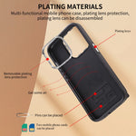 Custodia per telefono con supporto per anello a portafoglio con texture spazzolata, For iPhone 15 Pro Max, For iPhone 15 Pro, For iPhone 15 Plus, For iPhone 15