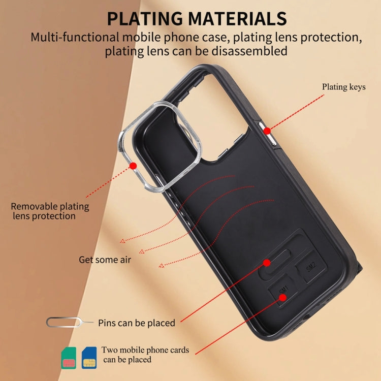 Custodia per telefono con supporto per anello a portafoglio con texture spazzolata, For iPhone 15 Pro Max, For iPhone 15 Pro, For iPhone 15 Plus, For iPhone 15