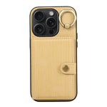 Custodia per telefono con supporto per anello a portafoglio con texture spazzolata, For iPhone 15 Pro Max, For iPhone 15 Pro, For iPhone 15 Plus, For iPhone 15