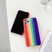 Custodia protettiva silicone liquido arcobaleno