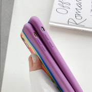 Custodia protettiva silicone liquido arcobaleno