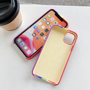 Custodia protettiva silicone liquido arcobaleno