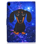 Custodia in pelle flip per iPad con slot carte