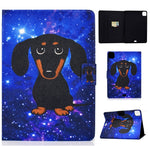 Custodia in pelle flip per iPad con slot carte