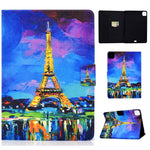 Custodia in pelle flip per iPad con slot carte