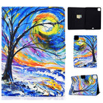 Custodia in pelle flip per iPad con slot carte