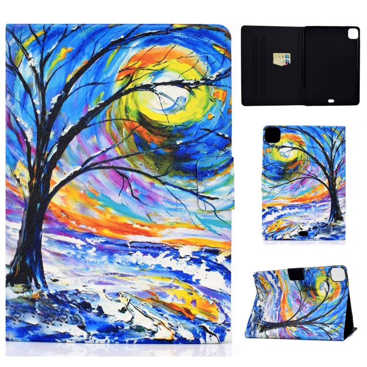 Custodia in pelle flip per iPad con slot carte