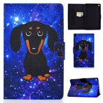 Custodia in pelle flip per iPad con slot carte