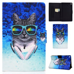Custodia in pelle flip per iPad con slot carte
