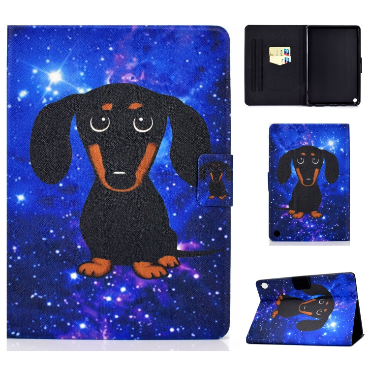 Custodia in pelle flip orizzontale pressata elettrica TPU con supporto e slot per schede e funzione Sleep / Wake-up, For Kindle Fire HD 8 (2020), For Kindle Fire HD 10 2015 / 2017 / 2019, For Kindle Paperwhite 4 / 3 / 2 / 1                             ...