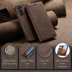 Custodia per telefono in pelle con vibrazione orizzontale multifunzionale CaseMe 013, For Samsung Galaxy S23 FE 5G